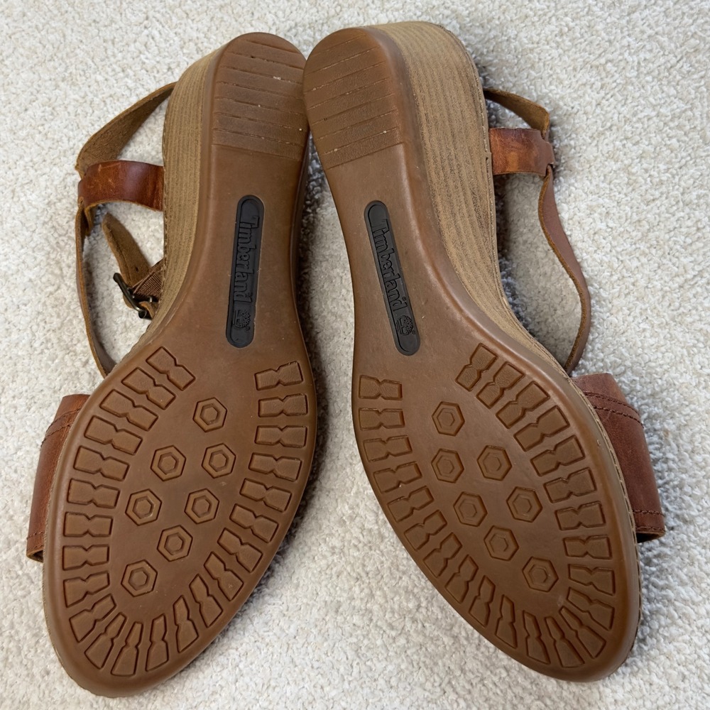Timberland Earthkeepers Lola Bay Leather Ankle Strap Sandals Women's 9 - Picture 2 of 5